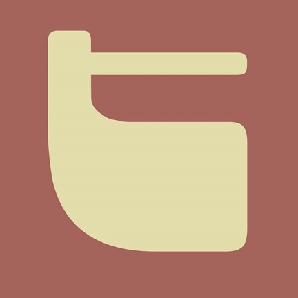 Framed Letter T White Print