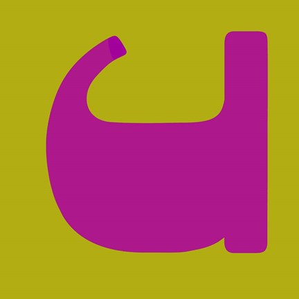 Framed Letter U Purple Print