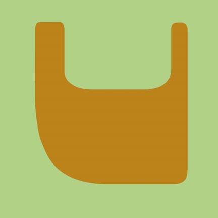 Framed Letter V Yellow Print