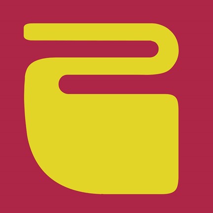 Framed Letter Z Yellow Print