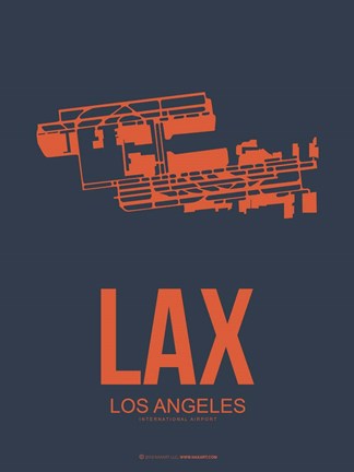 Framed LAX Los Angeles 3 Print