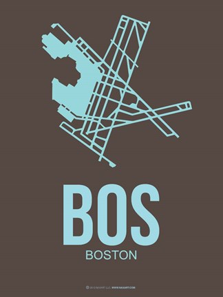 Framed BOS Boston 2 Print