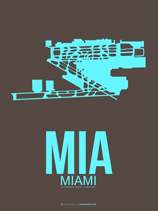 Framed MIA Miami 2 Print
