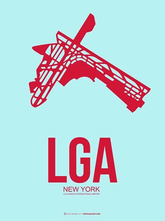 Framed LGA New York 2 Print