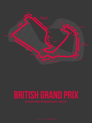Framed British Grand Prix 2 Print