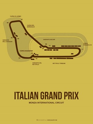 Framed Italian Grand Prix 1 Print