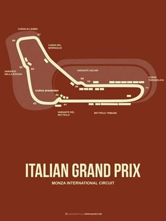 Framed Italian Grand Prix 3 Print