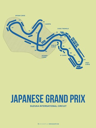 Framed Japanese Grand Prix 2 Print