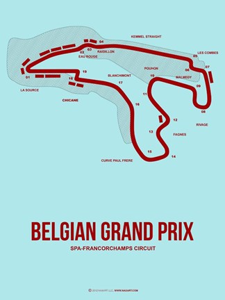 Framed Belgian Grand Prix 3 Print