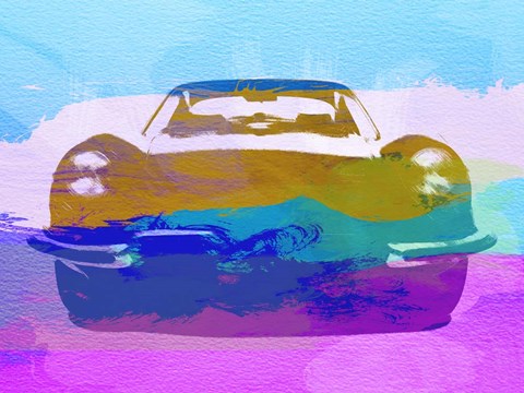 Framed Jaguar E Type Front Print