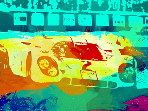 Framed Porsche 917 Watercolor Print