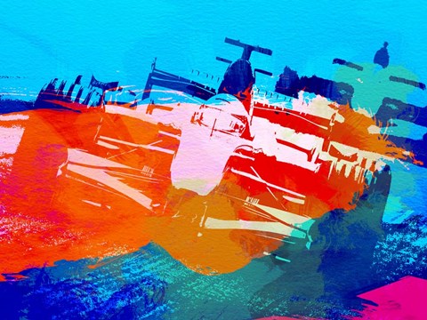 Framed Ferrari F1 Racing Print