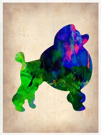 Framed French Poodle Watercolor Print