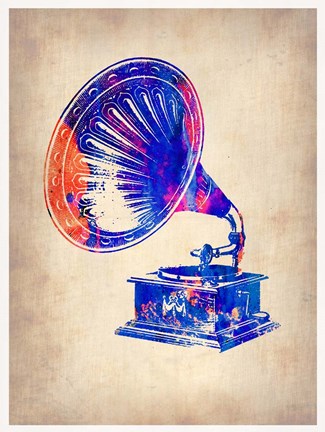 Framed Gramophone 2 Print