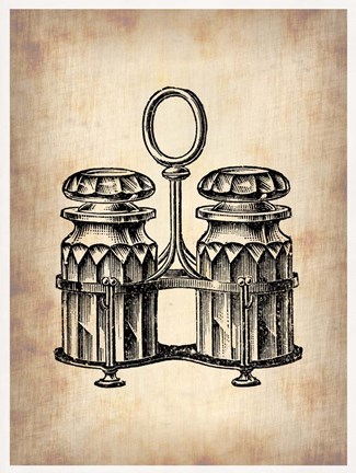 Framed Vintage Salt and Pepper Print