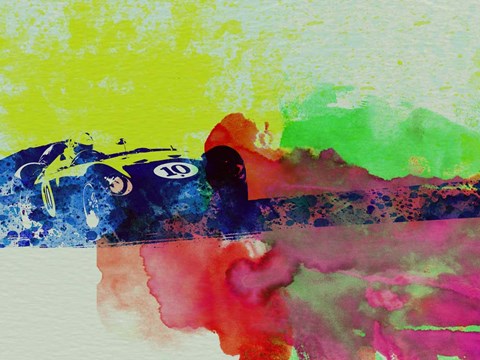 Framed Maserati on the Race Track 2 Print