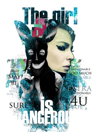 Framed Girl Is Dangerous Print