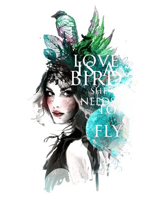 Framed Love Bird Print