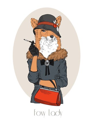 Framed Foxy Lady Print
