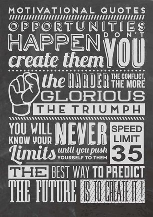 Framed Opportunity Set Black Print