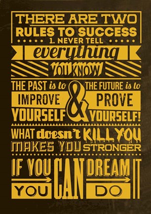 Framed Success Set Yellow Print