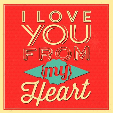 Framed I Love You From My Heart Print