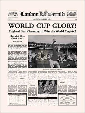Framed 1966 World Cup Print