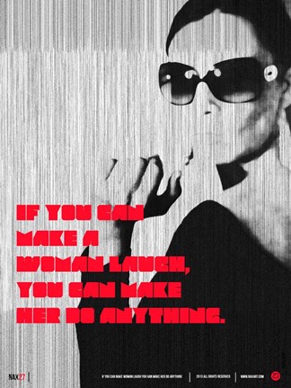 Framed Make a Woman Laugh Print