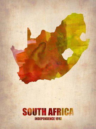 Framed South Africa Watercolor Print