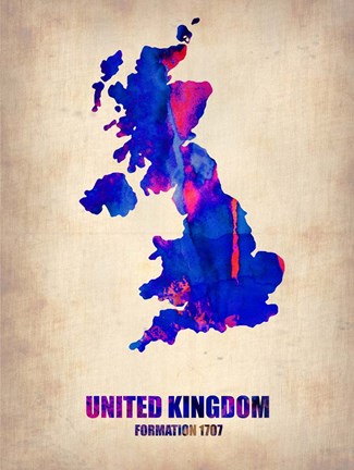 Framed UK Watercolor Print