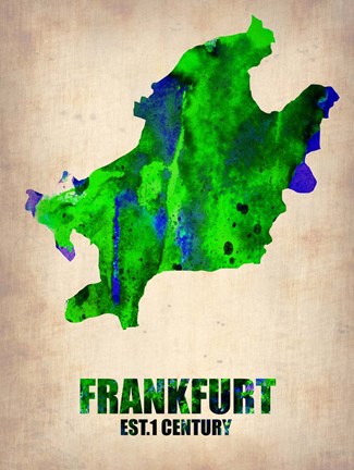 Framed Frankfurt Watercolor Print