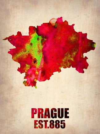 Framed Prague Watercolor Print