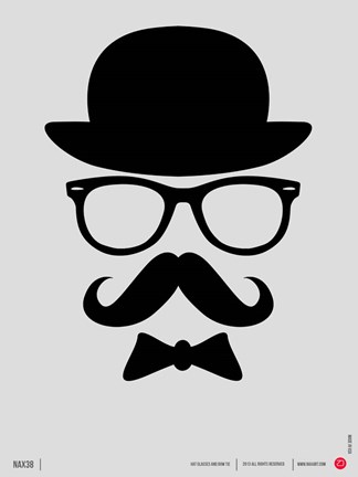 Framed Hats Glasses and Mustache 1 Print