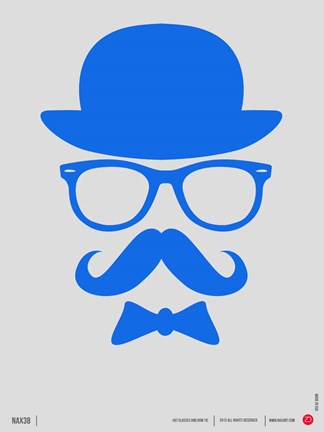 Framed Hats Glasses and Mustache 3 Print