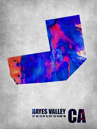 Framed Hayes Valley California Print