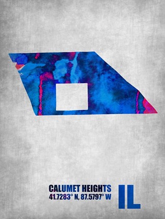 Framed Calumet Heights Illinois Print