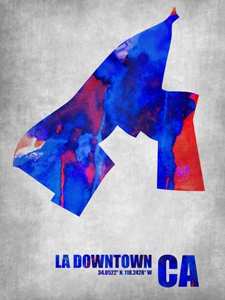 Framed Downtown Los Angeles California Print