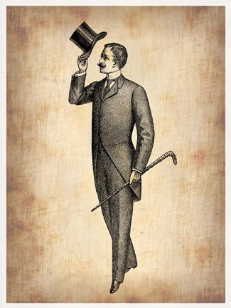 Framed Vintage Victorian Man Print