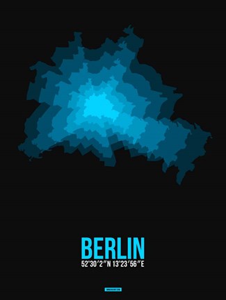 Framed Berlin Radiant Map 1 Print