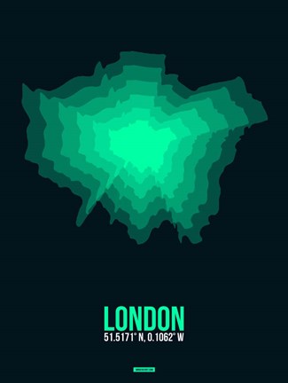 Framed London Radiant Map 1 Print