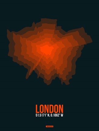 Framed London Radiant Map 3 Print