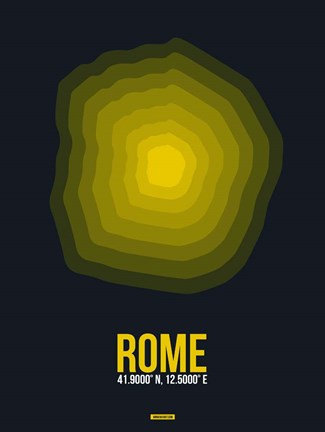 Framed Rome Radiant Map 4 Print