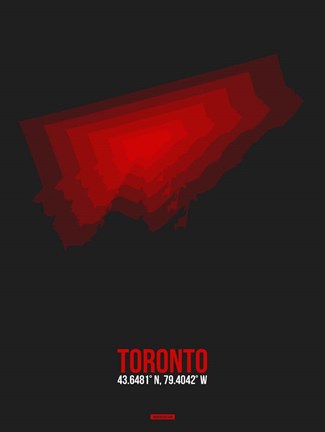 Framed Toronto Radiant Map 1 Print