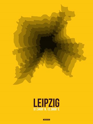 Framed Leipzig Radiant Map 1 Print