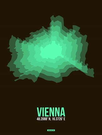Framed Vienna Radiant Map 2 Print