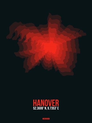 Framed Hanover Radiant Map 4 Print