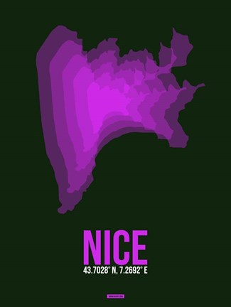 Framed Nice Radiant Map 1 Print