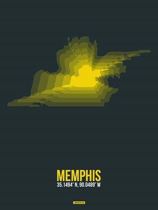 Framed Memphis Radiant Map 1 Print