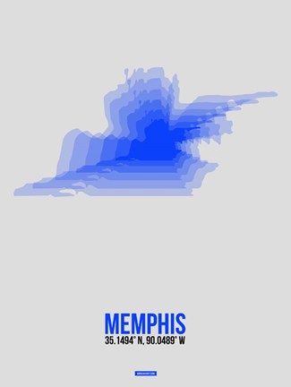 Framed Memphis Radiant Map 3 Print