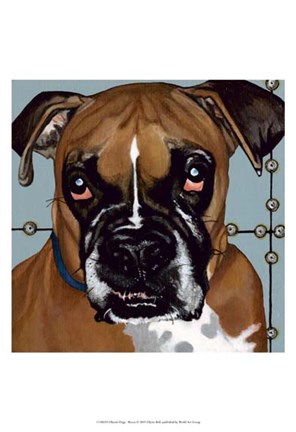 Framed Dlynn&#39;s Dogs - Rocco Print